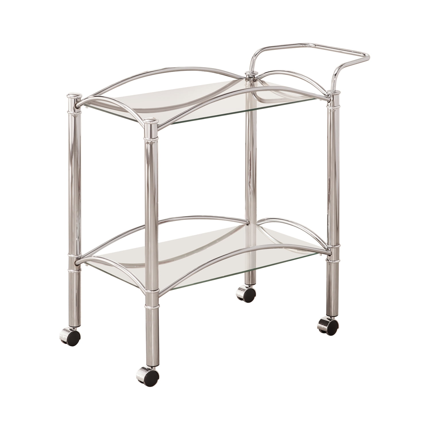 Coaster Serving Bar Cart, Chrome