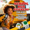 thumbnail image 3 of Playbees School Bus Stickers - 200 Pack School Bus Theme Designs - Kids' Educational Decor, Arts and Crafts, Back to School, Teacher Awards, Classroom Prizes, Learning to Drive Encouragement, 3 of 8