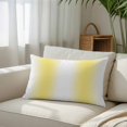 thumbnail image 3 of Lemon Yellow White Queen Size Pillow Cover, Pillowcase Protectors with Zipper, Breathable Decorative Throw Pillow Case Cover, Gradient Vertical Stripes Geometric Pillow Shams for Couch Sofa 20x30Inch, 3 of 8