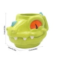thumbnail image 2 of Dengmore Green Meat-eating Dino Coffee Mug Dinosaur Ceramic Mug for Couple Friends Cute Salad-hating Lizard Monster Coffee Cup Toothbrush Cup Christmas New Year Gifts, 540ml, 2 of 6