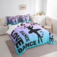 thumbnail image 3 of jejeloiu Ballet Dancer 7pcs Bedding Comforter Set,Butterfly Slihouette Queen Bedding Sets,Purple Blue Black Queen Sheet Sets For Girls,Breathable Home Decor, 3 of 8