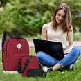 thumbnail image 4 of Backpack Fashionable And Backpack Campus Version, College Style Casual Backpack, 3-piece Set Travel Bag Personal Item Travel Bag, 4 of 4