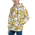 thumbnail image 2 of Fotbe Cartoon Chicken Pattern Youth Pullover Hooded Sweatshirt, Boys Hoodie, Kangaroo Pocket Hoodie for Kids Girls -Large, 2 of 6