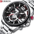 thumbnail image 3 of Curren 8395 Men's Sports Watch Men's Watch Steel Belt Business Sports Watch in Stock, 3 of 6
