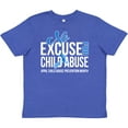 thumbnail image 3 of Inktastic No Excuse for Child Abuse April Child Abuse Prevention Month Youth T-Shirt, 3 of 5