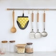 thumbnail image 5 of Pofeuu Yellow And White Polka Dot Print Thickened Mini Silicone Oven Mitts Heat Resistant, Rubber Oven Mitt Gloves, Finger Pinch Grips, Pot Holder, Silicone Potholder, 5 of 7