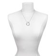 thumbnail image 3 of Delight Jewelry Silvertone Mini Smooth Heart Silvertone Grandmother Ring Charm Necklace, 18", 3 of 4