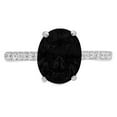 thumbnail image 7 of Solitaire with Accents Engagement Ring for Women - 2.21ct Natural Onyx in 14K White Gold Promise Ring, 7 of 7