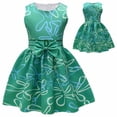 thumbnail image 3 of Disfraz de cosplay de la película INSIDE OUT, repugnante, peluca + bufanda + vestido de princesa verde, traje de 3 piezas para niños, regalo de cumpleaños perfecto., 3 of 6