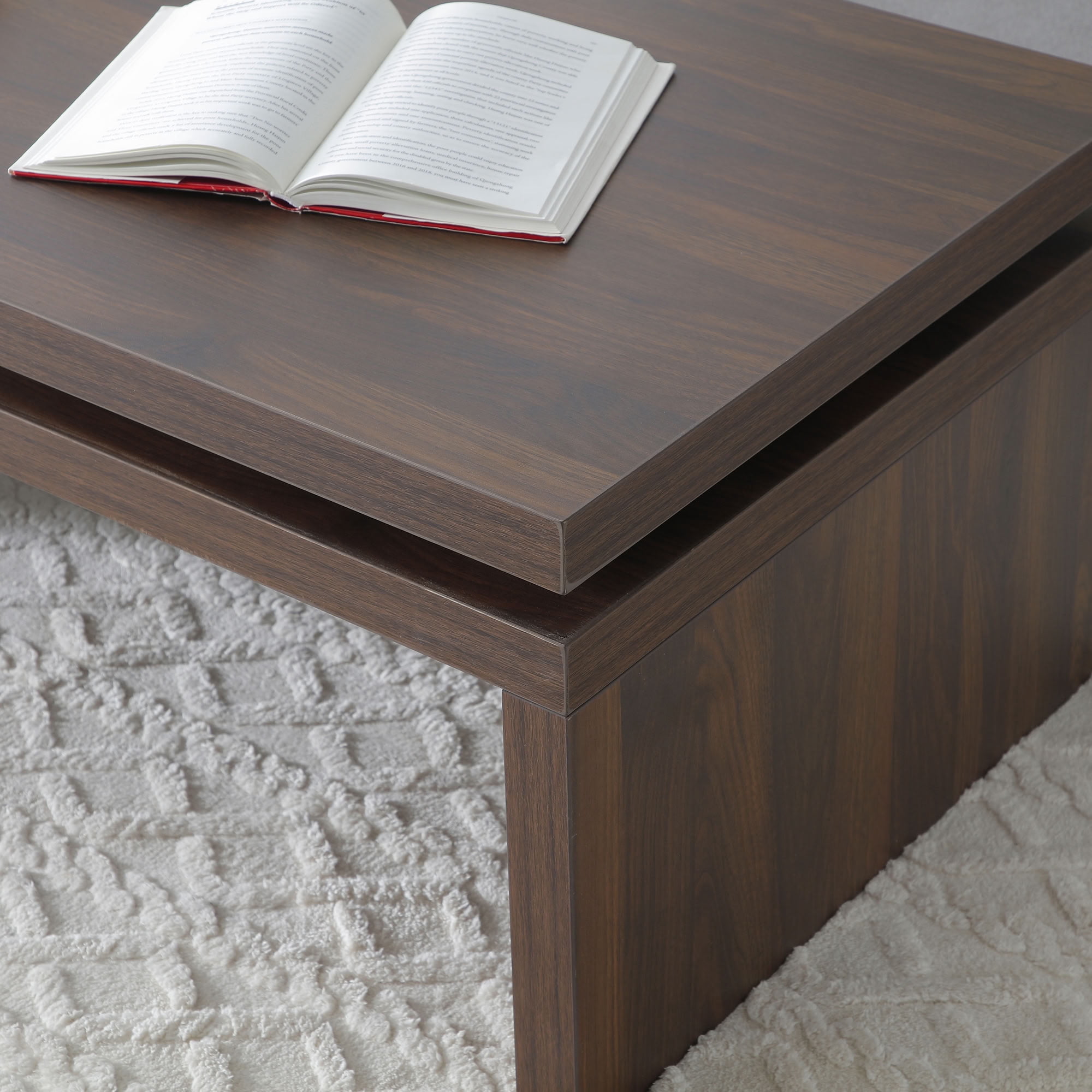 MAYEERTY Mid Century Modern Coffee Table, Rectangle Center Tea Table for Living Room Apartment Home Office