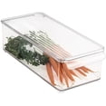 thumbnail image 1 of Contenedor de almacenamiento con tapa – Contenedor de plástico para frutas, verduras, queso, etc. – Almacenamiento de cocina para refrigerador o congelador – Transparente, 1 of 5