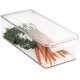 thumbnail image 1 of Contenedor de almacenamiento con tapa – Contenedor de plástico para frutas, verduras, queso, etc. – Almacenamiento de cocina para refrigerador o congelador – Transparente, 1 of 5
