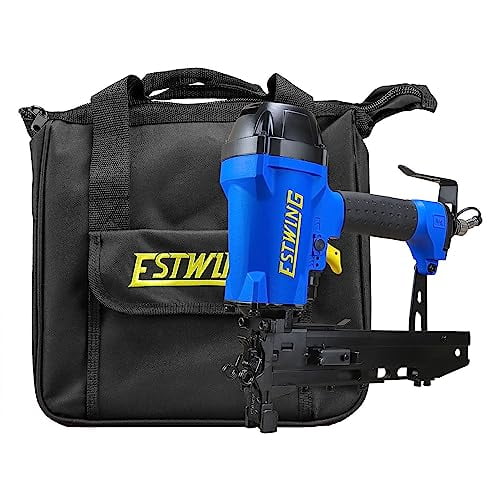 Estwing EFS105 Pneumatic 10.5-Gauge 1-9/16" Fencing Stapler with Adjustable Metal Belt Hook, 1/4" NPT Industrial Swivel Fitting, and Bag