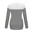 thumbnail image 3 of Lispipm Maternity Pullover for Women 2026 Spring Crewneck Sweatshirts Stripe Casual Tops for Ladies Daily Outdoor Shopping Black L, 3 of 5