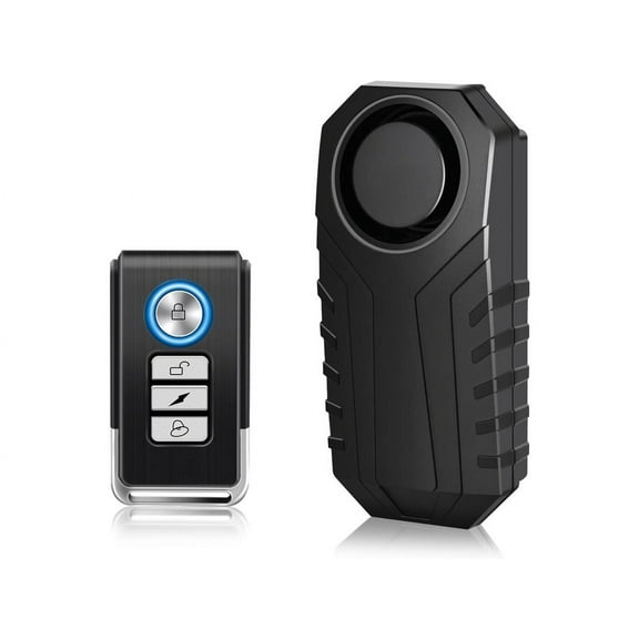 Bike Alarm Remote Motion Sensor System, Motorcycle Alarm with Remote, 110dB Loud Anti Theft Bicycle Alarm, Wireless Waterproof Vibration Alarm Security for Vehicle&Car&Trailer