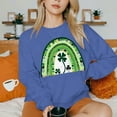 thumbnail image 4 of St. Patrick's Day Sweatshirt, Women Long Sleeve Round Neck Sweatshirt, Women's Casual St. Patrick's Day Printed Sweatshirts Tops Comfortable Crew Neck Long Sleeved Hoodie Sweatshirt, 4 of 6