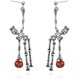 thumbnail image 2 of Smilebelle Pendientes de esqueleto como pendientes de Halloween para mujeres, pendientes de esqueleto de Halloween cuelgan para joyería gótica de Halloween, regalos para adolescentes y niñas, pendient, 2 of 4