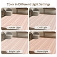 thumbnail image 7 of ODIKA Round Alternating Pink Band Symmetrical Repeating Teal Pet Friendly & Kids Safe Play for Playroom, Bedroom, Reading Nook, 7 of 7
