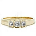 thumbnail image 1 of 1/2ct Three Stone Diamond Ring Princess Cut 14k Gold, 1 of 2