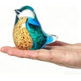thumbnail image 2 of Bluebird of Happiness Glass Figurine, Hand Blown Bird Ornament, Window Hanging & Shelf Decor, Colorful Art Glass Collectible for Living Room, Bedroom, Windowsill, Indoor Garden Decor, 2 of 6
