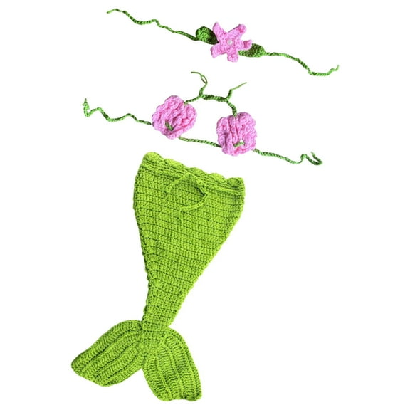 1 Set Newborns Sea-maiden Photo Props Outfit for Baby Aged 1-6 Months Comfortable and Easy to Wear Photography Dress