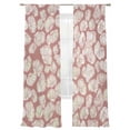 thumbnail image 2 of Sheer Curtains 96 Inches Long 2 Panels, Watercolor Ocean Shell Rod Pocket Curtain Voile Draperies, Abstract Marine Life Light Filtering Window Treatment for Living Room Kitchen Bedroom, 2 of 8