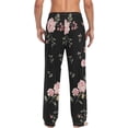 thumbnail image 2 of Flowers Black Ghost Pajama Pants, Men's Lounge Pants Light with Drawstring and Pockets, Christmas New Year Birthday Father's Day Gifts, 2 of 7