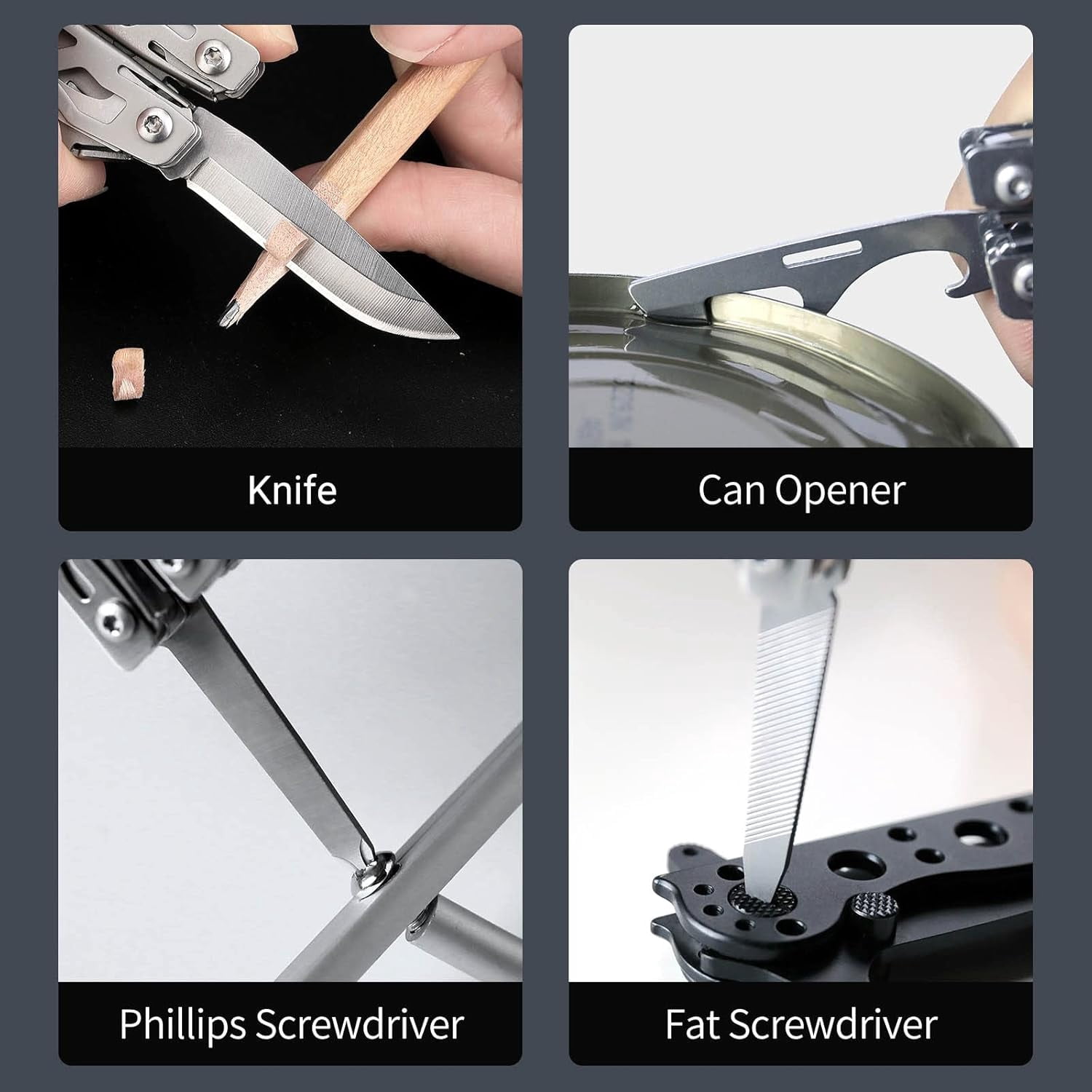NexTool EDC Multitool, 10 in 1 Mini Pocket Knife Multi Tool with Key Ring, Mini Flagship, Sliver