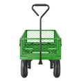 thumbnail image 3 of KFFKFF Mesh Steel Garden Cart 900 Lbs, 38 x 22 " Heavy Duty Utility Wagon Cart, Metal Garden Trolley with 10" Wheels, Removable Mesh Sides, 180°Swiveling Handle (Green), 3 of 9