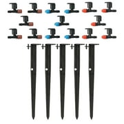 Orbit 12" Micro Sprinkler Stakes with Full, Half, and Quarter Pattern Snap-on Nozzles for Drip Irrigation, 5/Bag