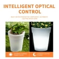 thumbnail image 4 of ​6.6in Solar Planter Light w/ Integrated Pot - IP65 Waterproof Outdoor Decor, Auto Dusk-Dawn White Light ,Holds Small Potted Plants, 12H Runtime (600mAh Battery, FCC/ETL Certified)​​ White, 4 of 9