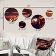 thumbnail image 4 of Designart "Futuristic Orange McClaren Sports Car Racing I" Cars Race Car Metal Wall Art Set of 5 Piece, 4 of 5