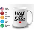 thumbnail image 3 of Marriage Coffee Mug - Half His Deen - Married Marriage Wedding Couple Love Partner Husband Wife Muslims Religion 15oz White, 3 of 7