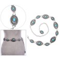 thumbnail image 4 of Cinturones de cadena de mujer Cinturón de cadena turquesa para mujer, cinturón de cadena de Metal bohemio, cinturón de cadena para el cuerpo, accesorio de disfraz de playa Magideal Cinturones de cadena de mujer, 4 of 6