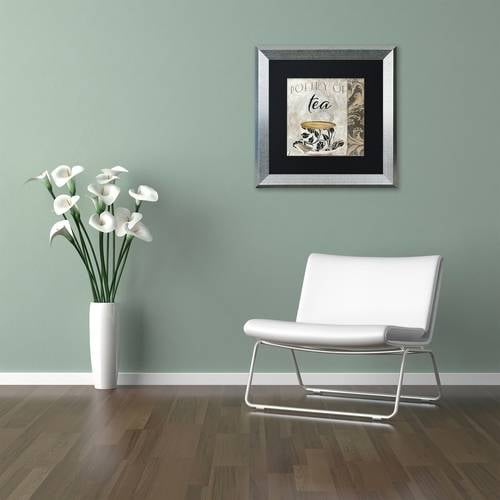 Trademark Fine Art "Art of Tea II" Canvas Art by Color Bakery Black Matte, Silver Frame