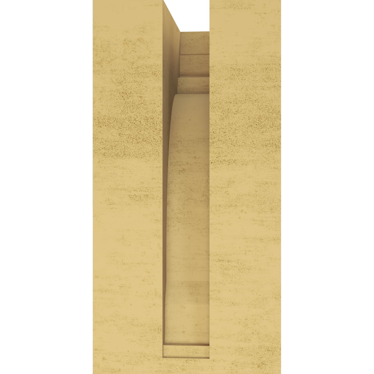 4"W x 4"D x 8"H Wide Warren Rough Cedar Woodgrain TimberThane Corbel, Primed Tan