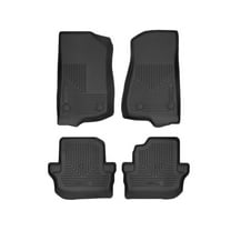 Husky Liners 93991 Weatherbeater Floor Mats Fit 2018-2025 Jeep Wrangler JL 2-Door Front/2nd Row Liners 4pc Black