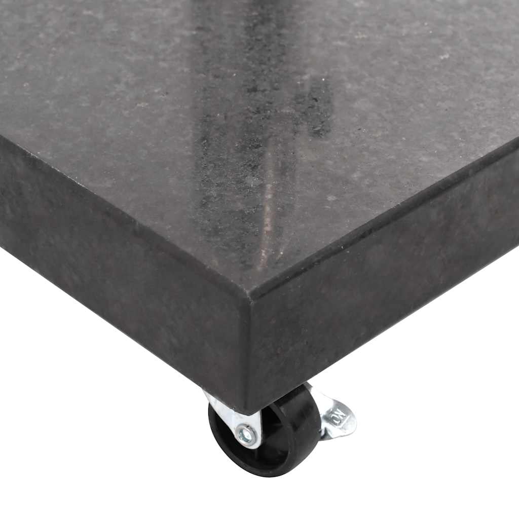vidaXL Parasol Base Granite 66.1 lb Square Black, 48565