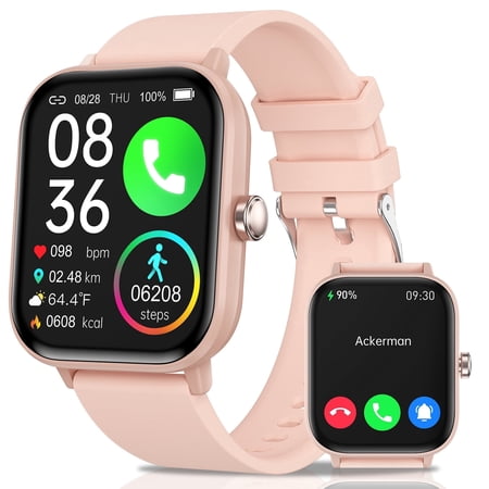 2026 Sports Smartwatch: 100+ exercise modes, Bluetooth call, sleep/calorie monitoring, social sharing, remotephoto, alarm. 10-day battery, iPhone andAndroid compatible. All-day health, multi-sport cl
