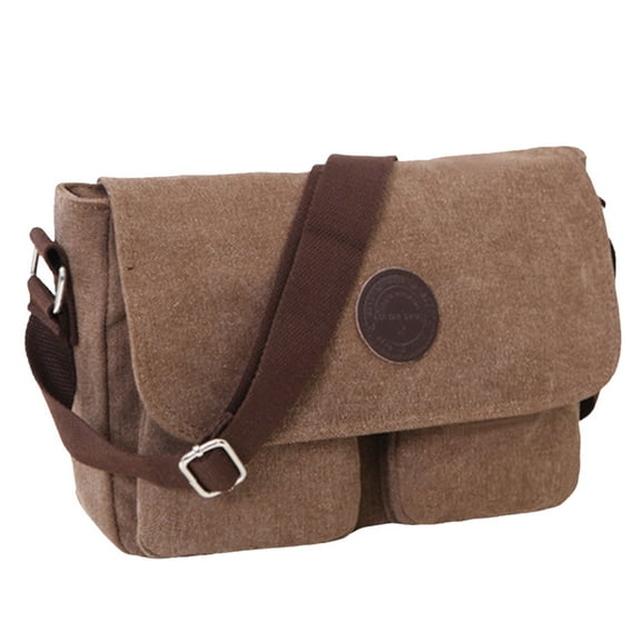Men's Messenger Bag Canvas Postman Hiking Shoulder School Bag Outdoor Messenger Backpack