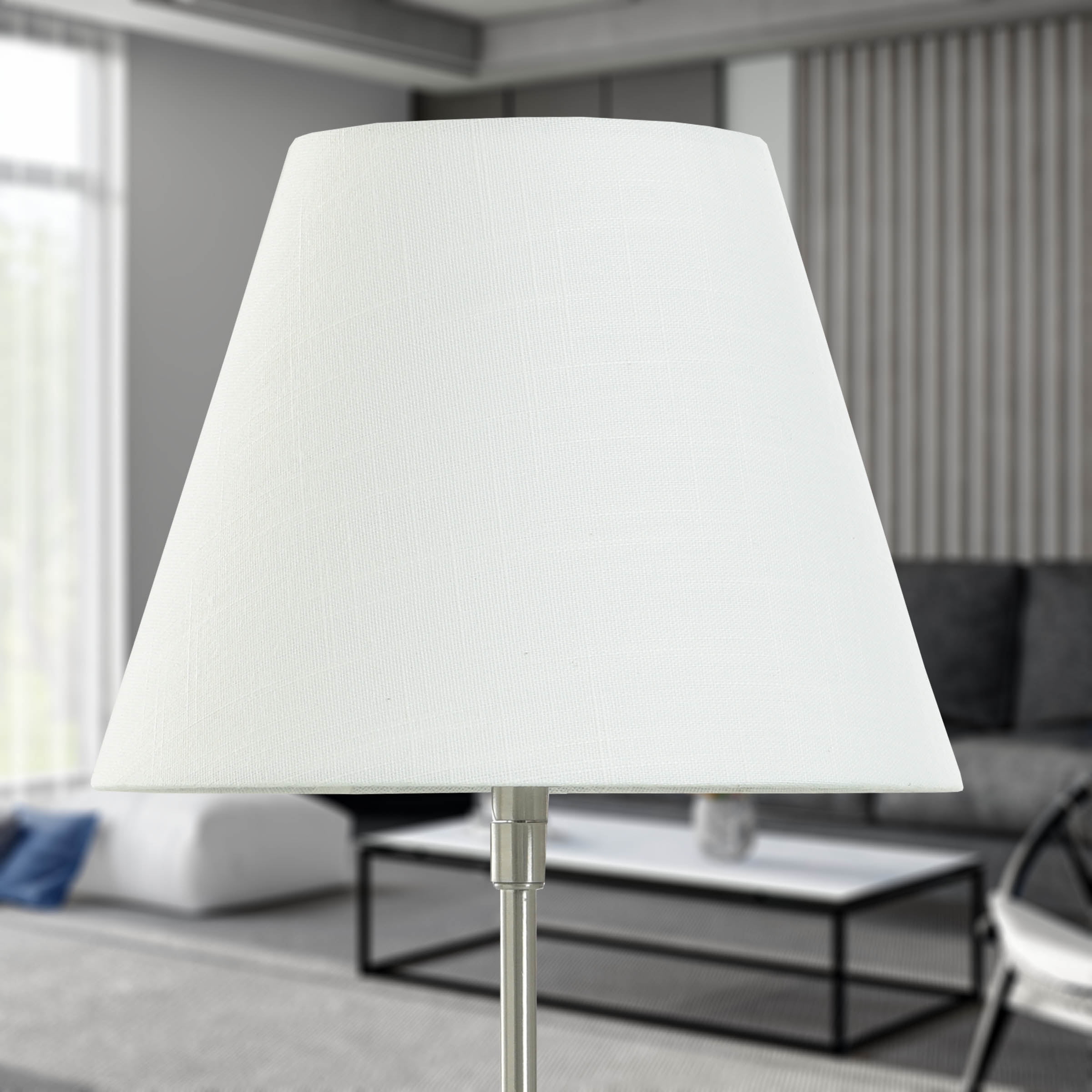 Better Homes & Gardens White Textured Fabric Empire Lamp Shade