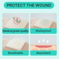 thumbnail image 6 of Dimora Silicone Foam Dressing with Border, Waterproof Wound Dressing, Square Breathable Silicone Bandage for Wound, 4"x4" Pack of 5, 6 of 7
