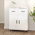 thumbnail image 1 of vidaXL Sideboard High Gloss White 69.5x34x90 cm Engineered Wood, 1 of 5