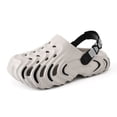 thumbnail image 5 of Rokment Women's Men's Clog Sandals with Adjustable Back Strap Breathable Hollow out EVA Non Slip Closed Toe Waterproof Garden Beach Pool Walking Water Shoes Light Gray Size 6.5, 5 of 5