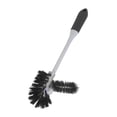 Dependable Industries Toilet Bowl Brush with Rim Cleaner and Holder Set