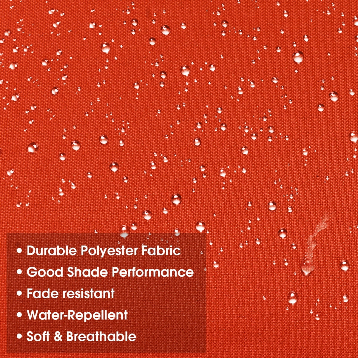 Topbuy Outdoor Auto-tilt Patio Market Umbrella W/ Double Vented Orange