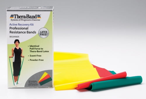 TheraBand Exercise Band Latex-Free GREEN 4 FT individually packaged FREE SHIP 