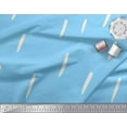 thumbnail image 3 of Soimoi Blue Heavy Satin Fabric White Brush Stroke Printed Fabric 1 Yard 54 Inch Wide, 3 of 3