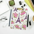 thumbnail image 7 of FMSHPON Paris Eiffel Tower Clipboard Hardboard Wood Nursing Clip Board and Pull for Standard A4 Letter 13x9 inches, 7 of 7