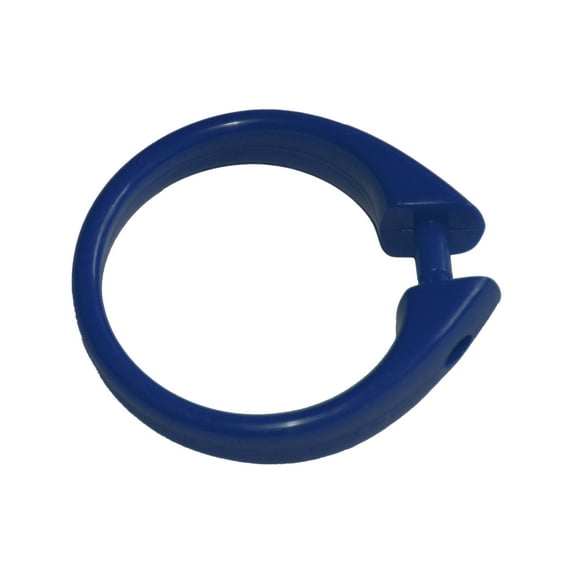 Navy Blue Set of 12 Easy-to-Use Plastic Snap On Shower Curtain Rings Size: 2” Diameter